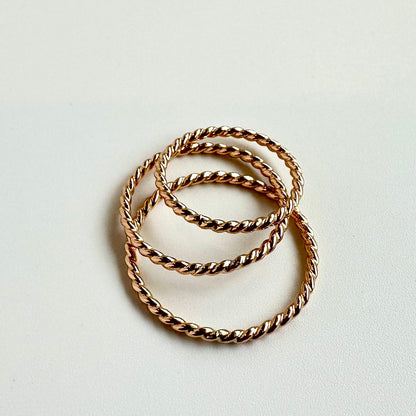 Gold Filled Spiral Stacking Ring