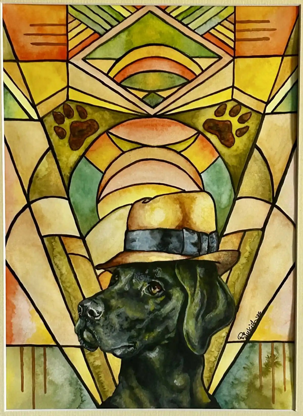 Art Deco Labrador - "Lawrence"