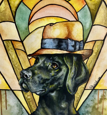 Art Deco Labrador - "Lawrence"