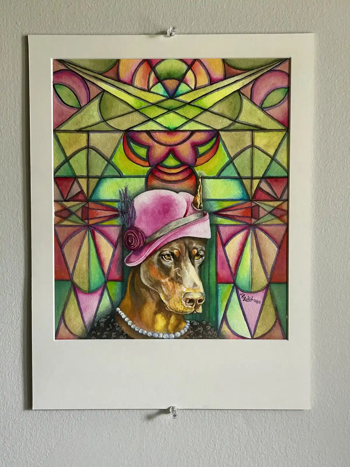 Art Deco Doberman - "Dolores"