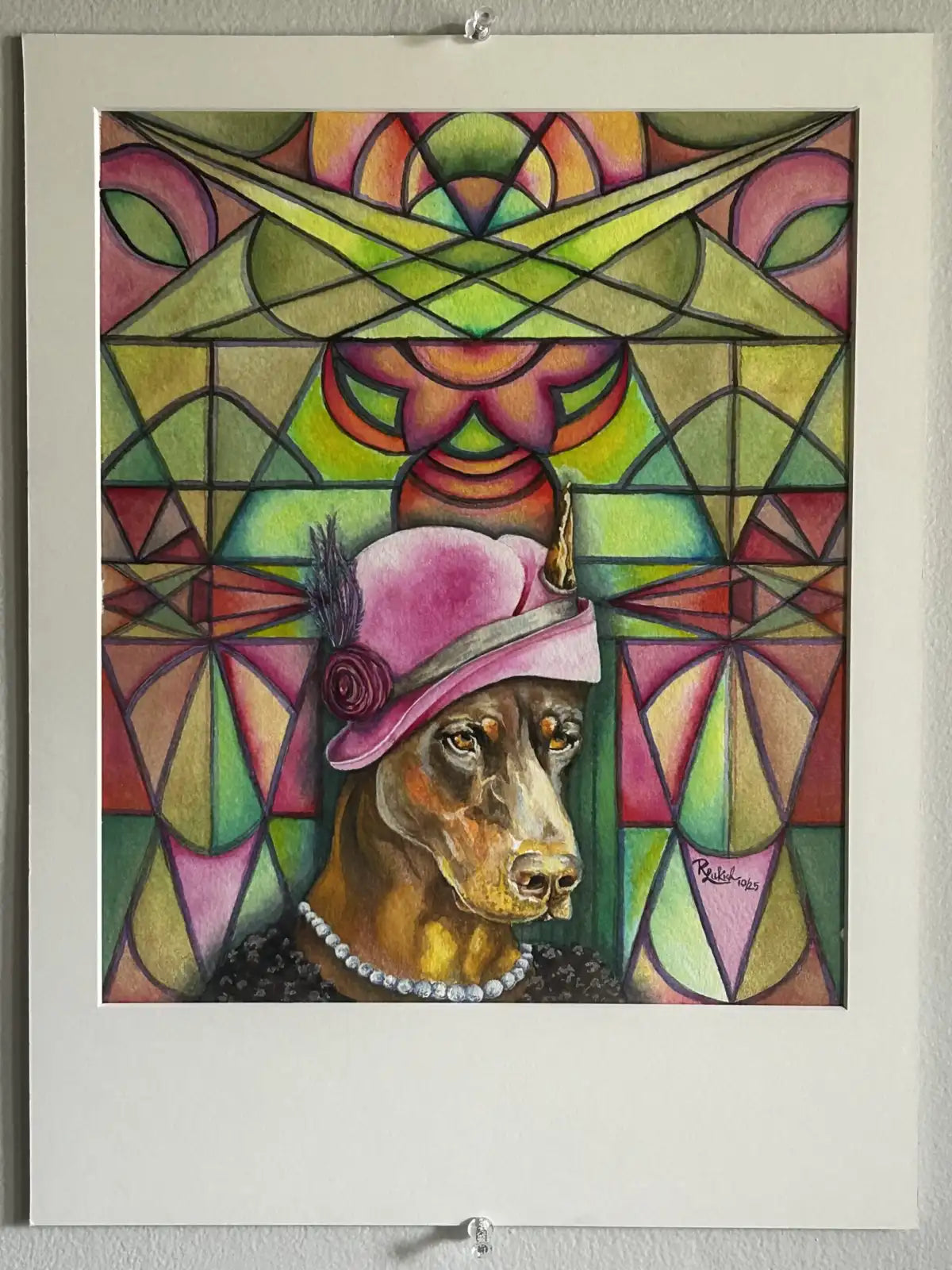 Art Deco Doberman - "Dolores"
