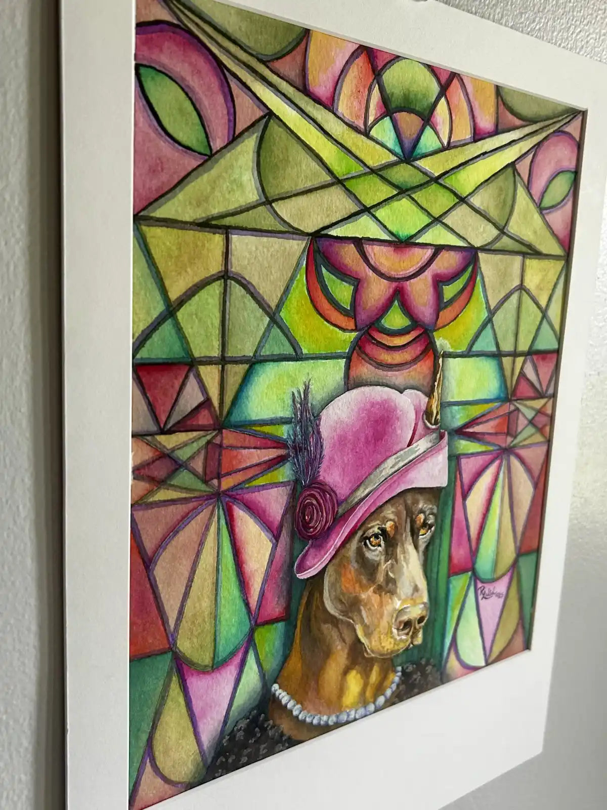 Art Deco Doberman - "Dolores"