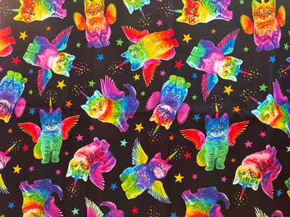 Rainbow Unicorn Cats Fabric 3 Yards
