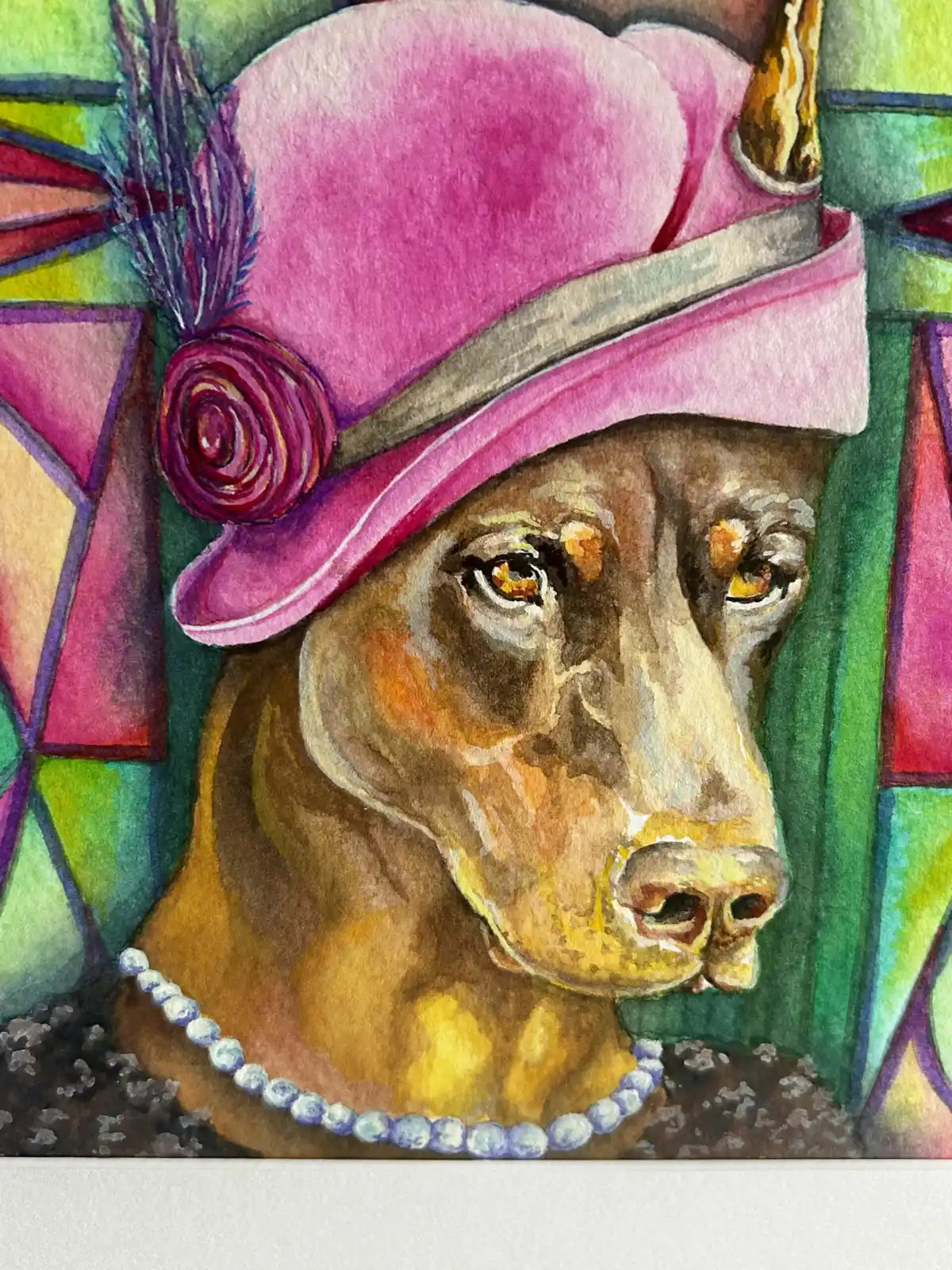 Art Deco Doberman - "Dolores"