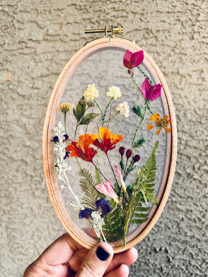 Hand Embroidery Pressed Flowers: Held Together With Light