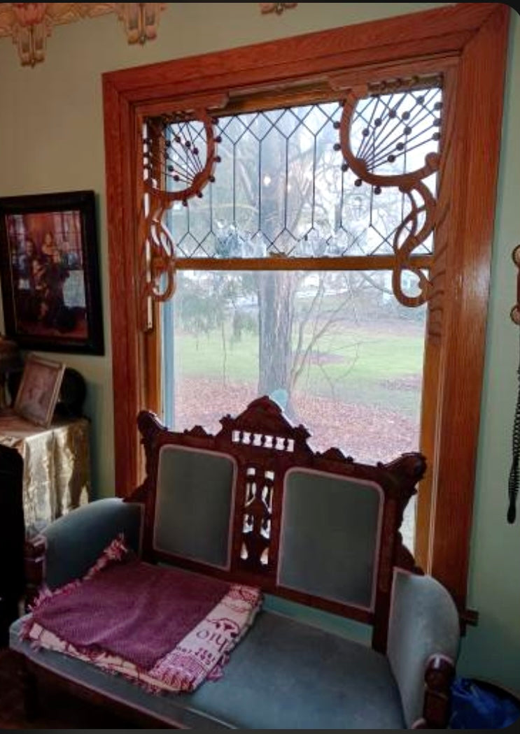 Art Nouveau Victorian Corner Fan Set