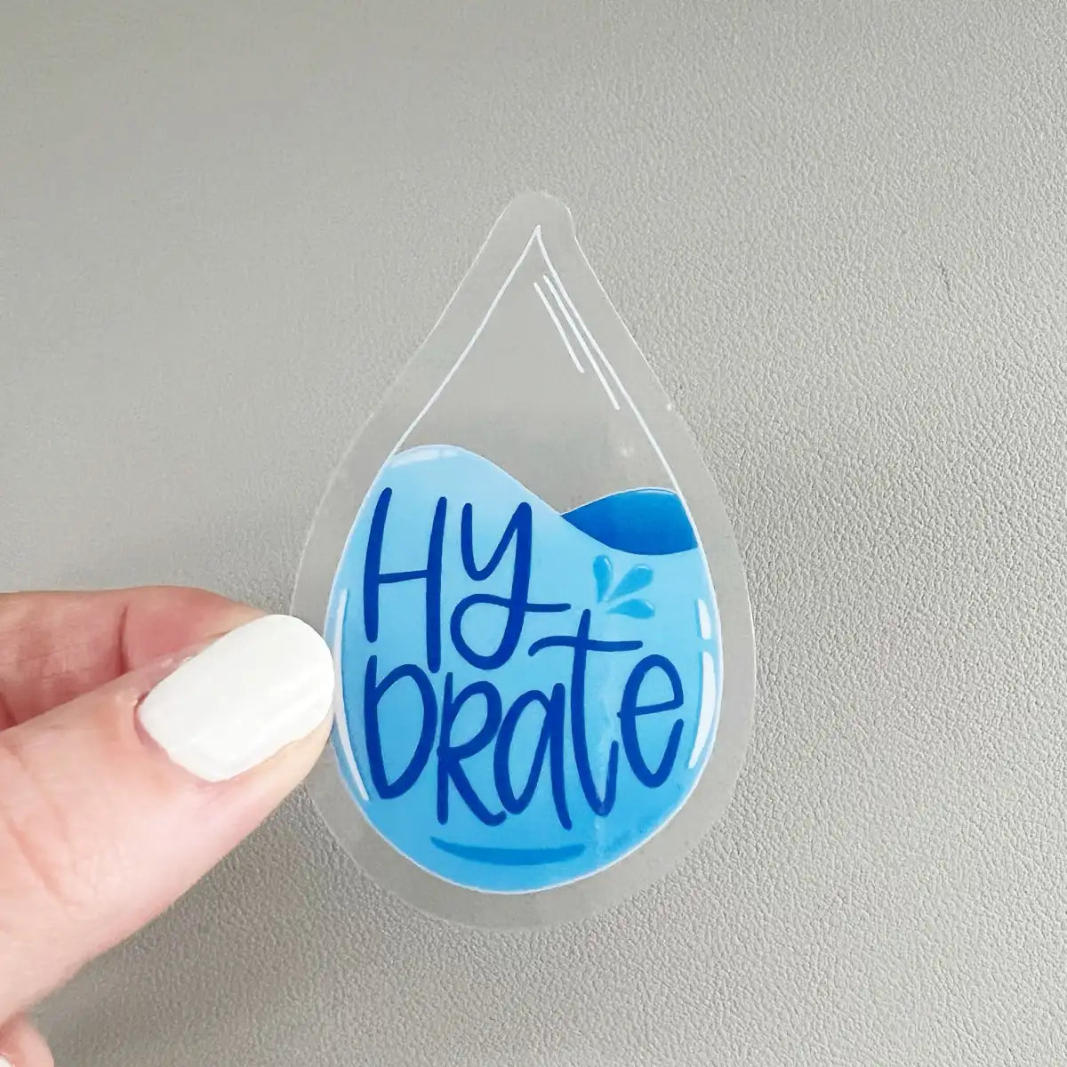 Hydrate clear sticker