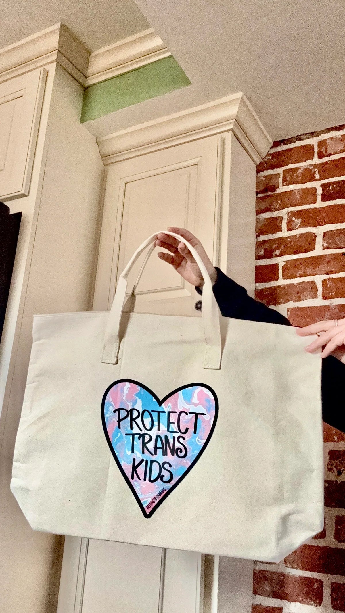 Protect Trans Kids Tote Bag XL Tote Bag with Zipper