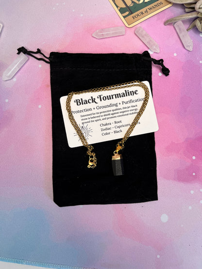 Raw Tourmaline Necklace