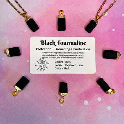 Raw Tourmaline Necklace