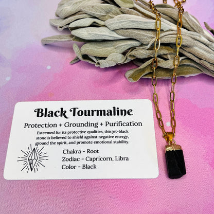 Raw Tourmaline Necklace