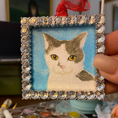 Custom Watercolor Pet Ornament