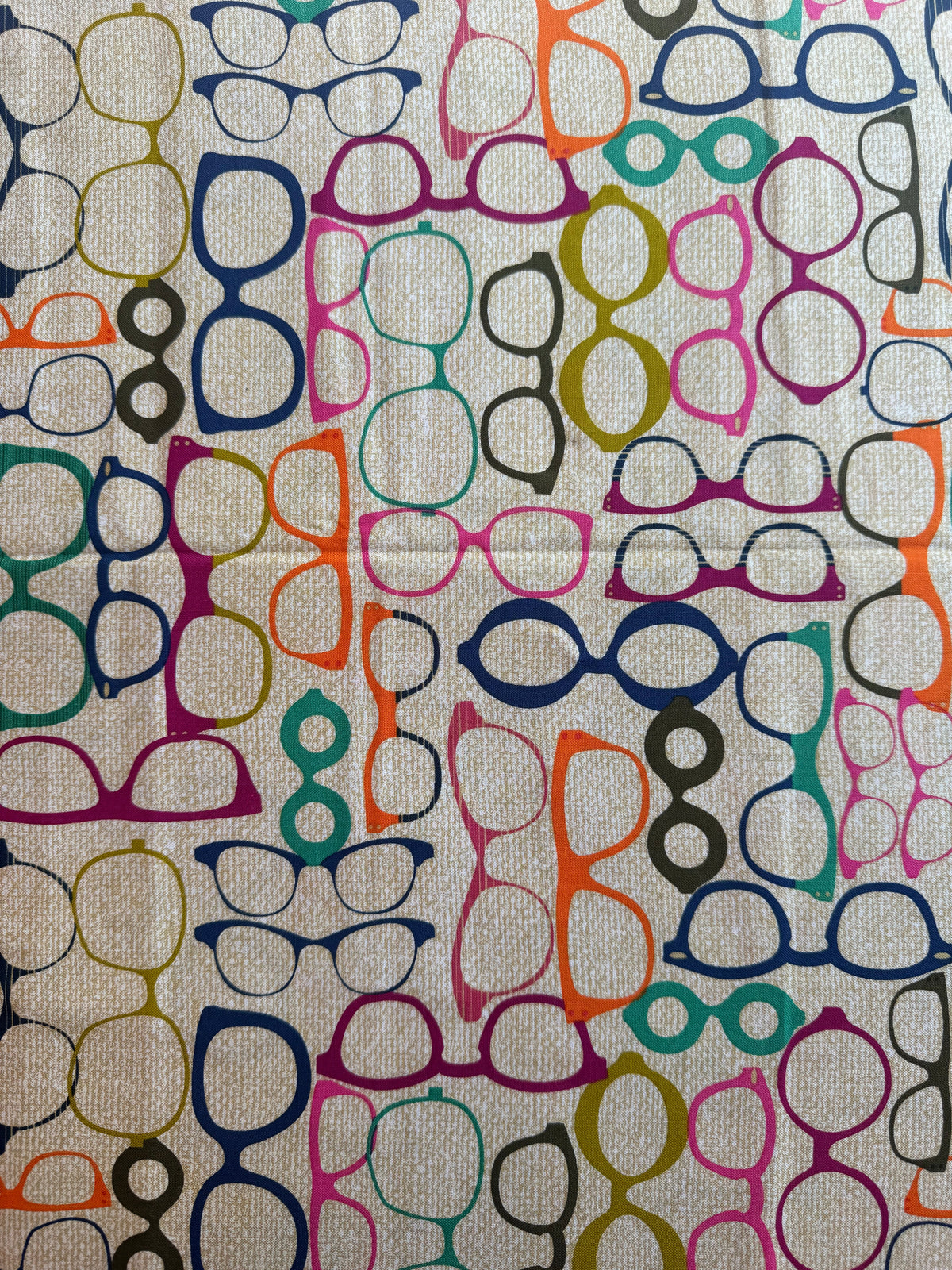 Colorful Glasses by Michael Miller Fabrics 1 3/4 Yard