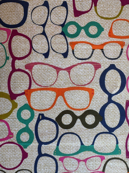 Colorful Glasses by Michael Miller Fabrics 1 3/4 Yard