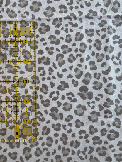 Gray Leopard Print 1 3/4 Yard