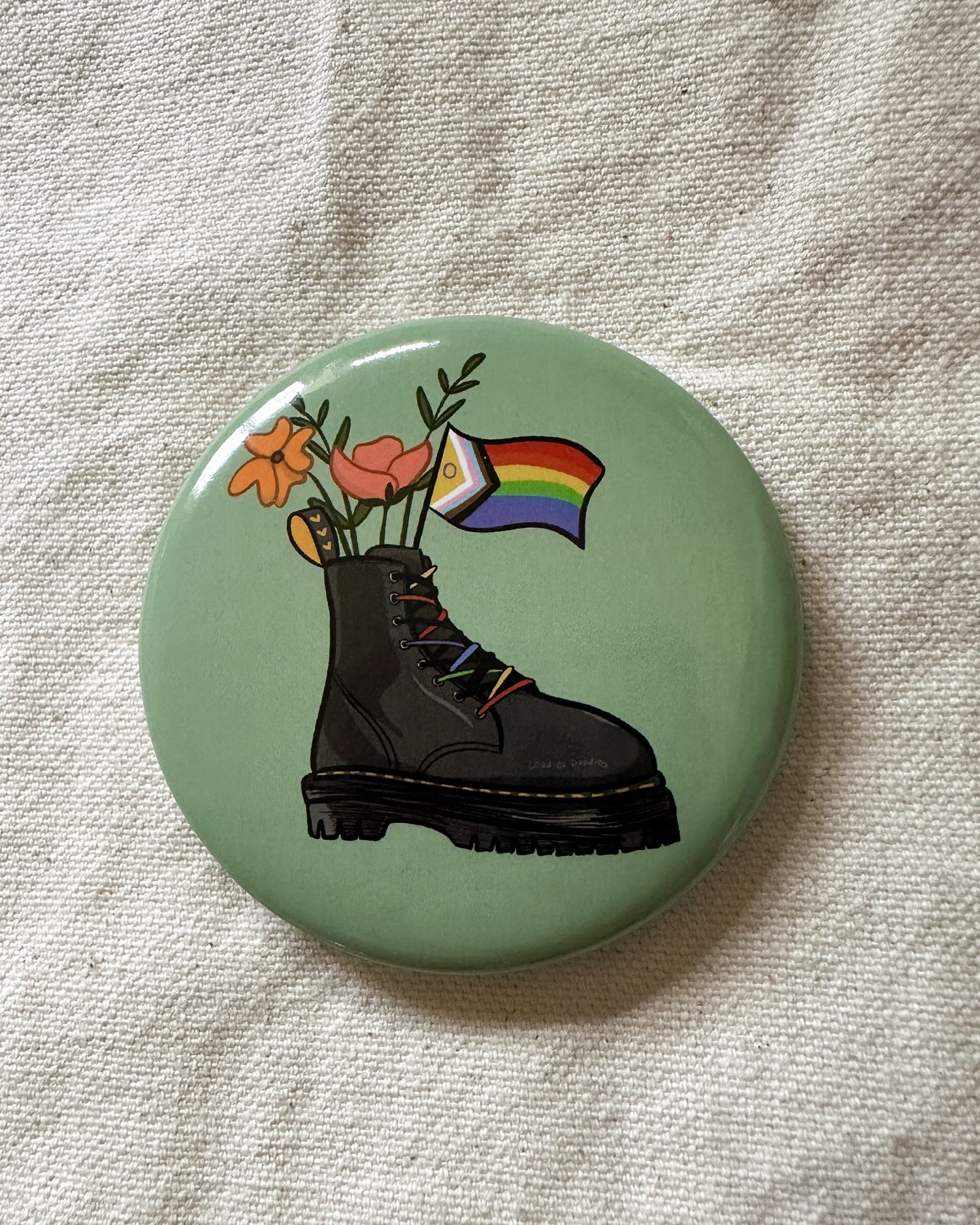 Pride Flag Combat Boot Bouquet Magnetic Bottle Opener