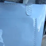 Limited Edition Handmade Sky Blue Shimmer Vinyl Mini Tote with Adjustable Detachable Crossbody Strap