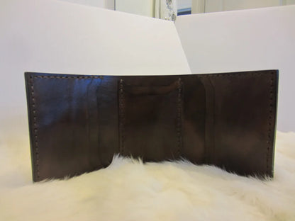 Trifold Wallet with Six Card Pockets - Cowhide
