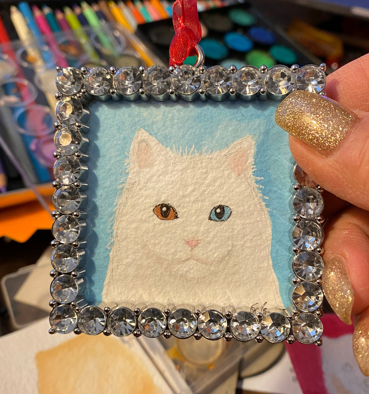 Custom Watercolor Pet Ornament