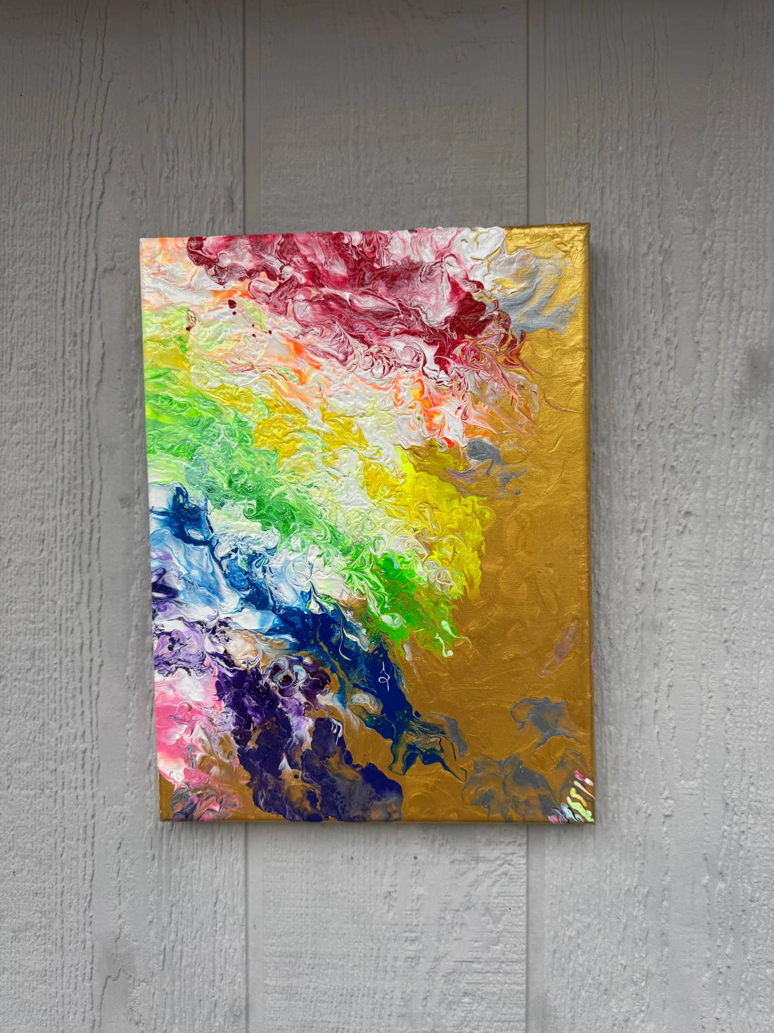 Abstract Rainbow Painting "Awesome Like You 