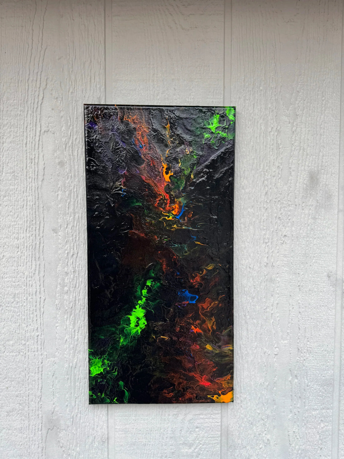 Neon Northern Lights Painting - 10"x20"
