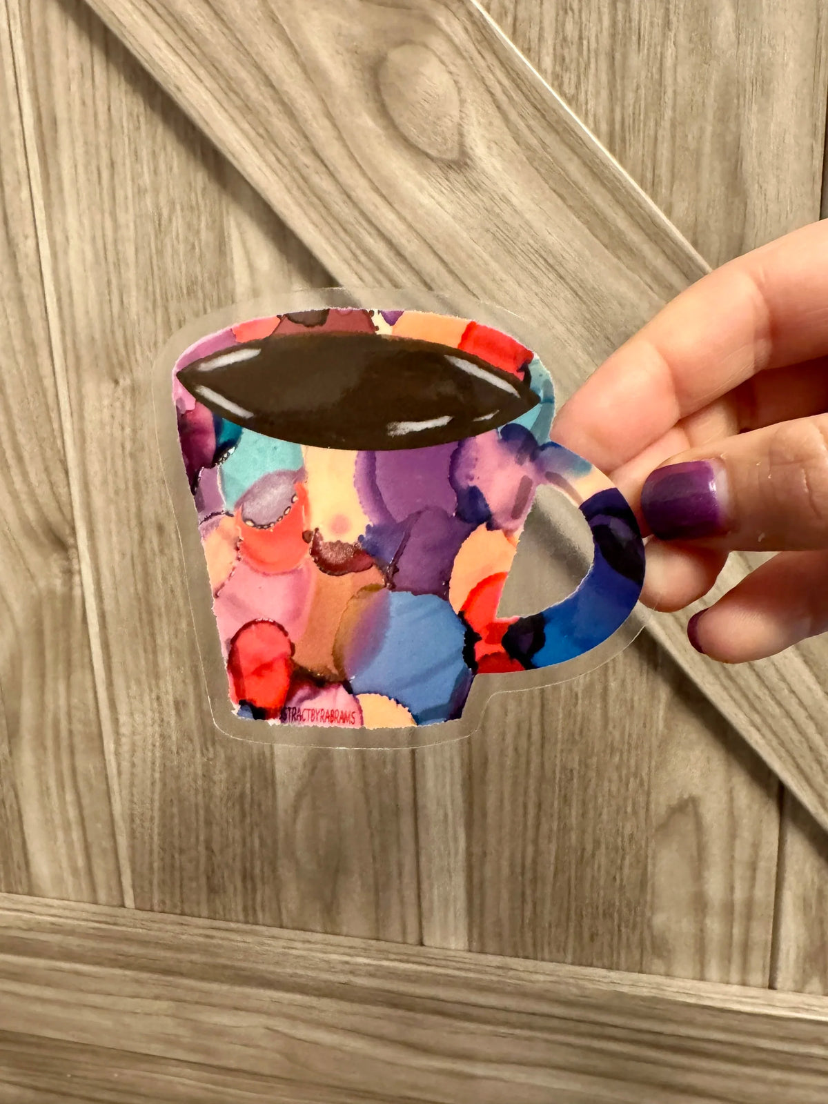 Hand Drawn Coffee Mug Sticker - Clear Background