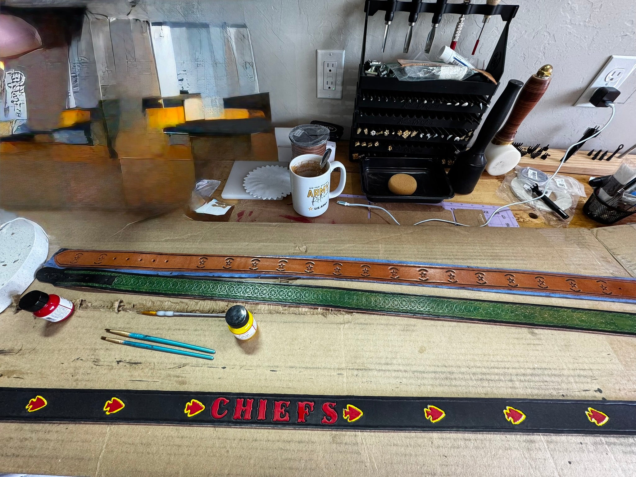 Handmade Chiefs Leather Belt - Made To Order