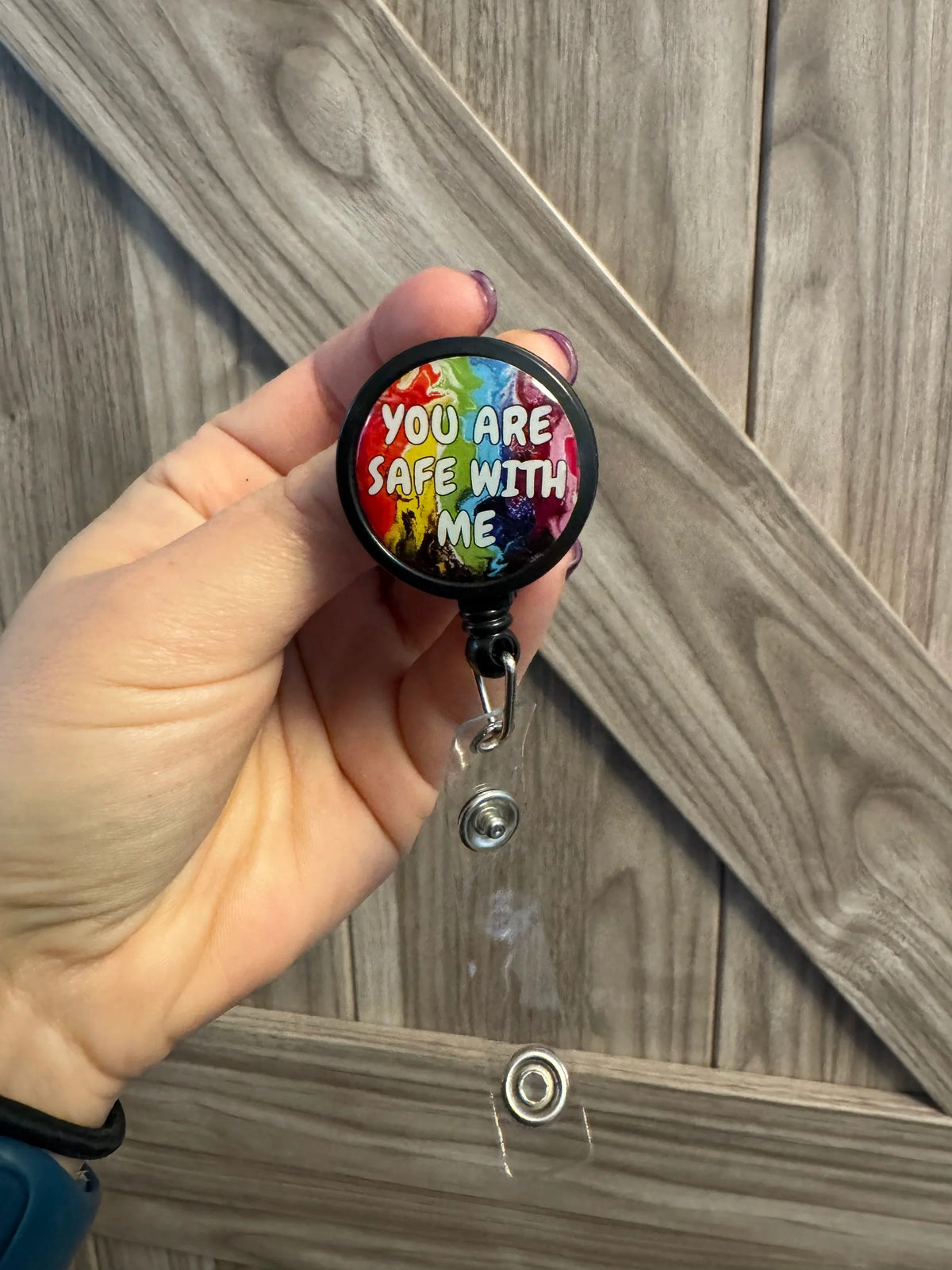 You Are Safe With Me Badge Reel – Progress Pride, LGBTQ+ Affirming