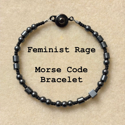 Feminist Rage - Morse Code Bracelet
