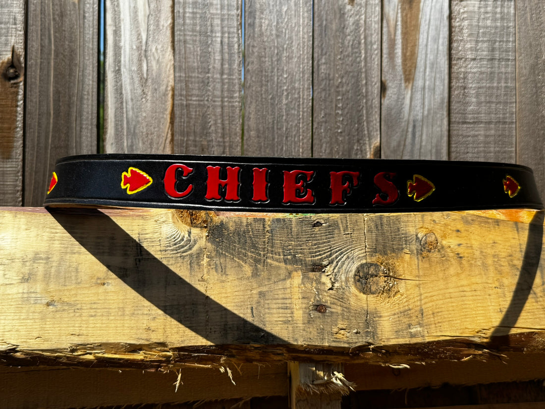 Handmade Chiefs Leather Belt - Made To Order