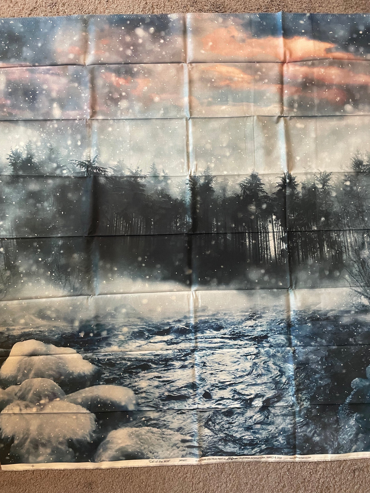 Winter Scene Cotton Panel