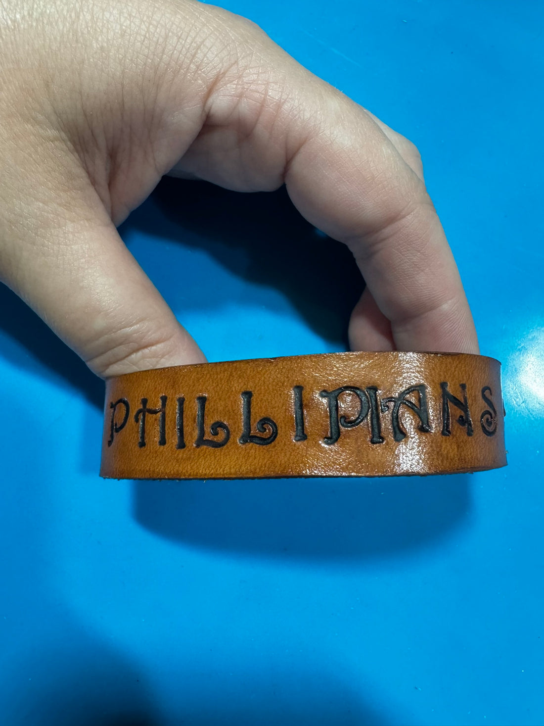 Leather Quote or Bible Verse Bracelet - Made to Order