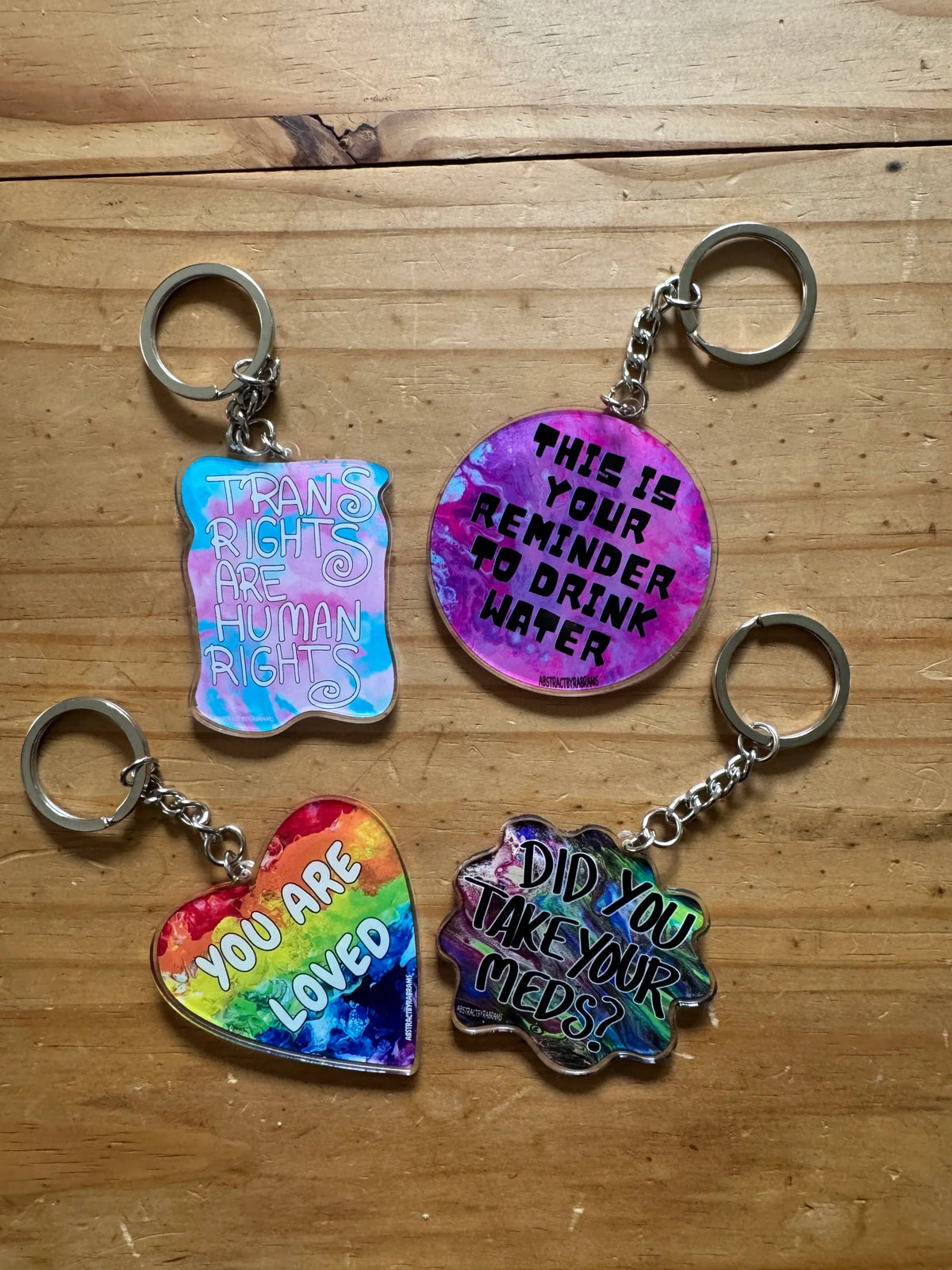 Trans Rights Are Human Rights Keychain