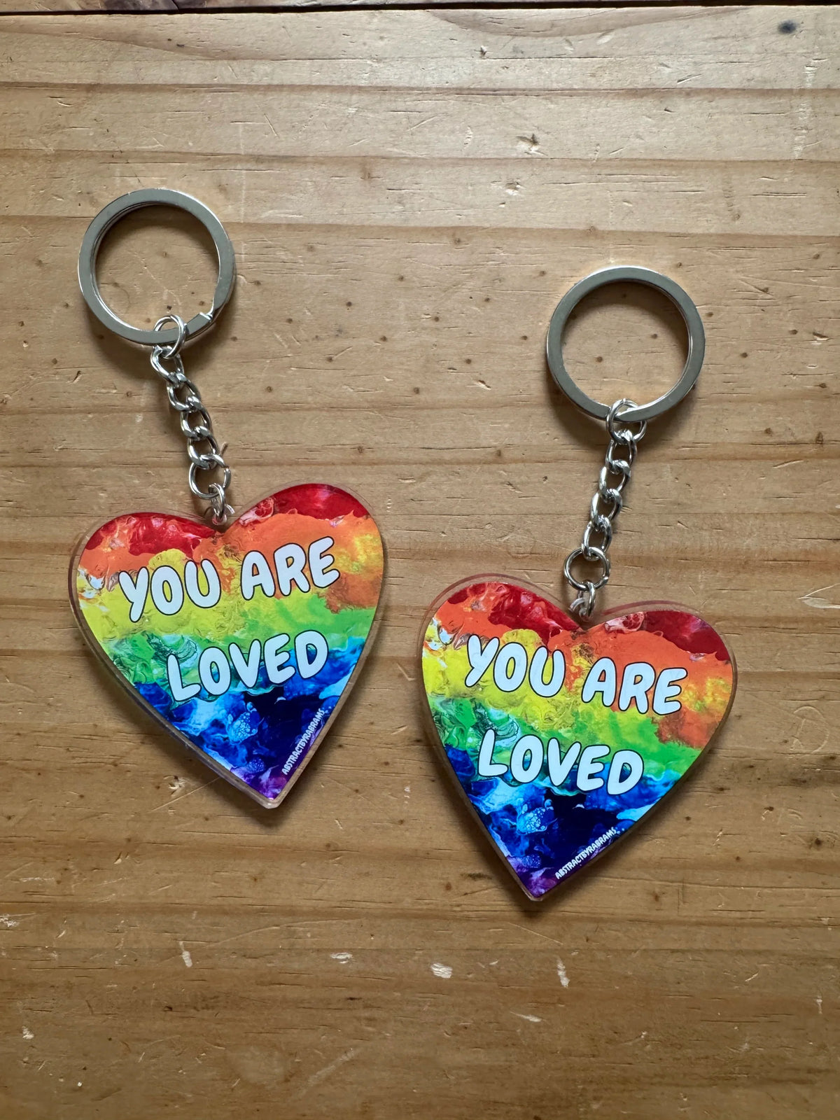 You Are Loved Rainbow Keychain – Acrylic Pride Keychain, 2.5"