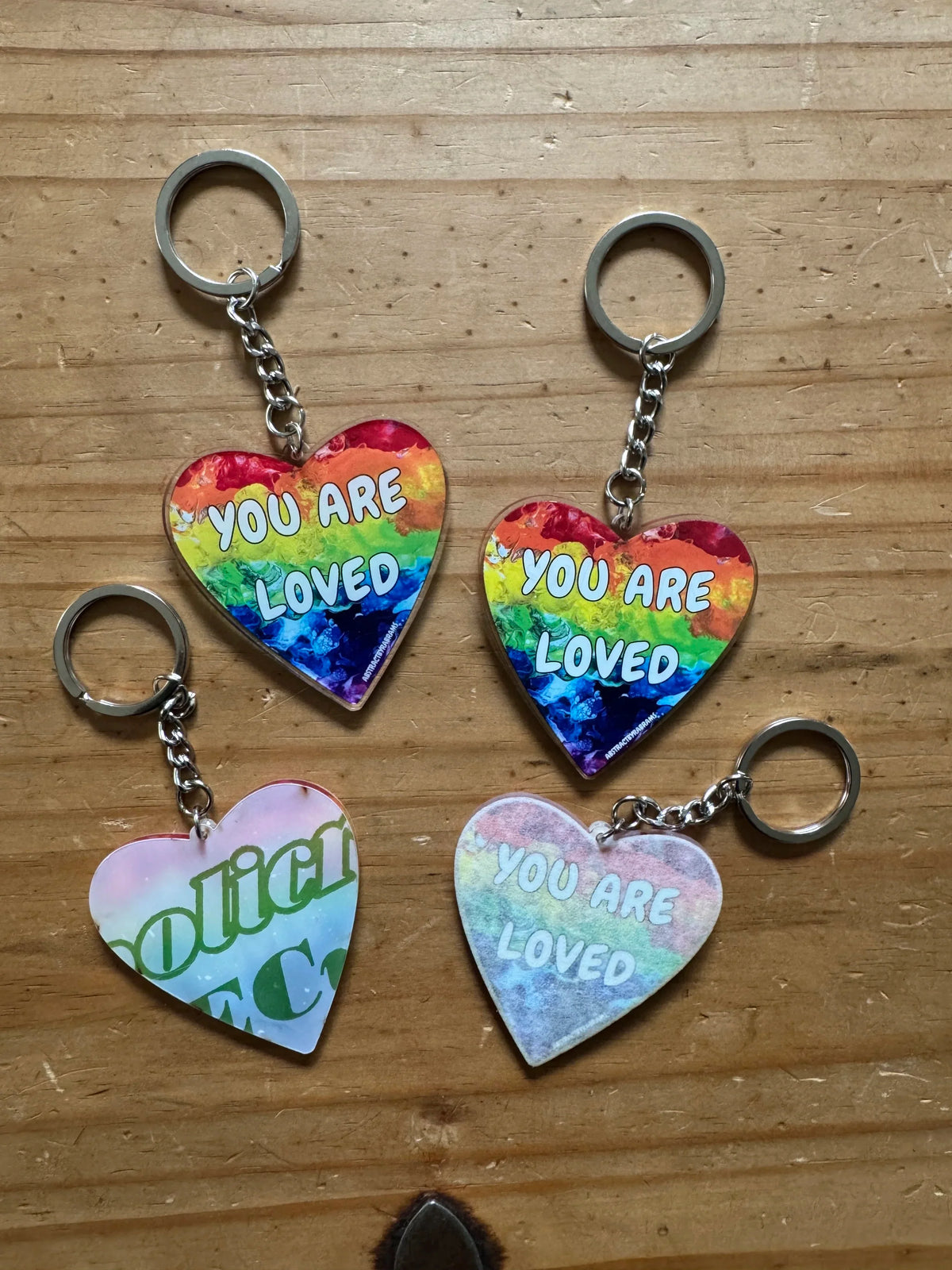 You Are Loved Rainbow Keychain – Acrylic Pride Keychain, 2.5"