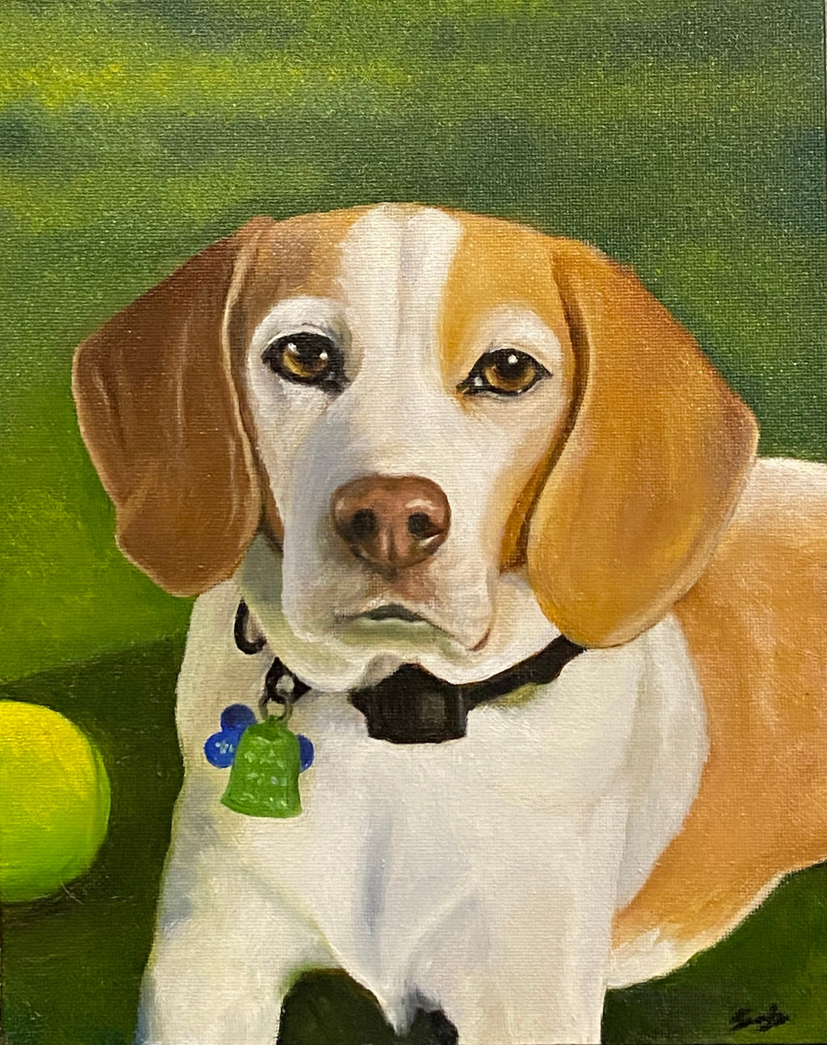 Commissioned Pet Portrait Oil Painting