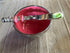 Dip Knife and Small Pink and Stainless Steel Bowl Tableware Combo - Elegant pink dip spreader knife and petite silver bowl set for stylish dining.