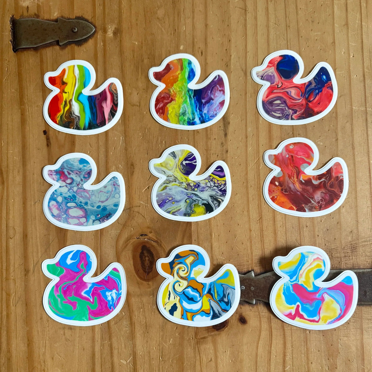 Purple, Yellow, Black and White Duck Sticker - Nonbinary Pride - Easy Peel - Vinyl - 3"