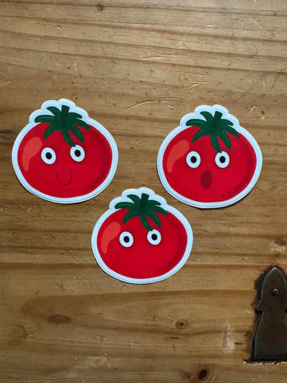 Tomatoes with Faces - 3" Vinyl Stickers