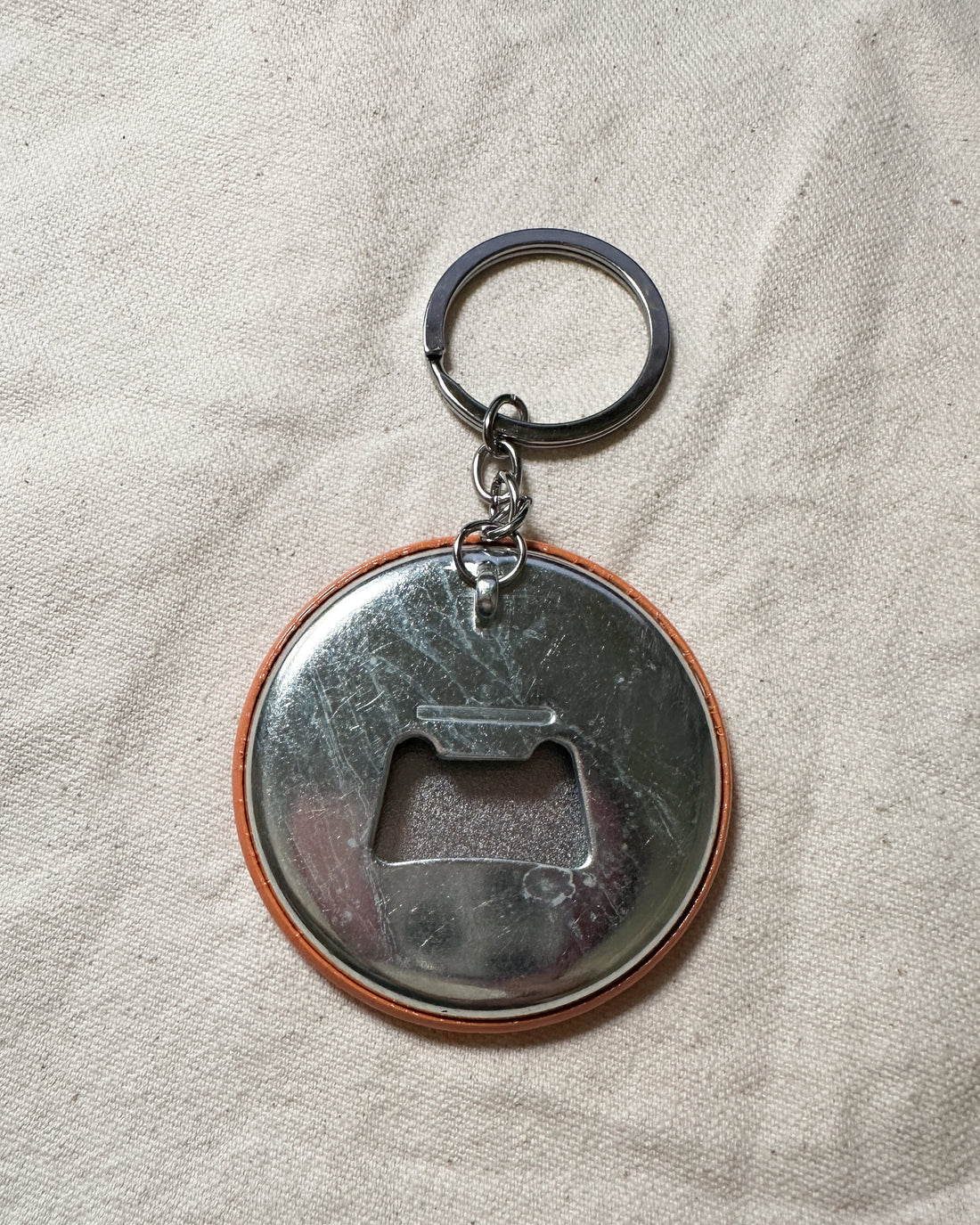 Angry Buff Bunny Bottle Opener Keychain
