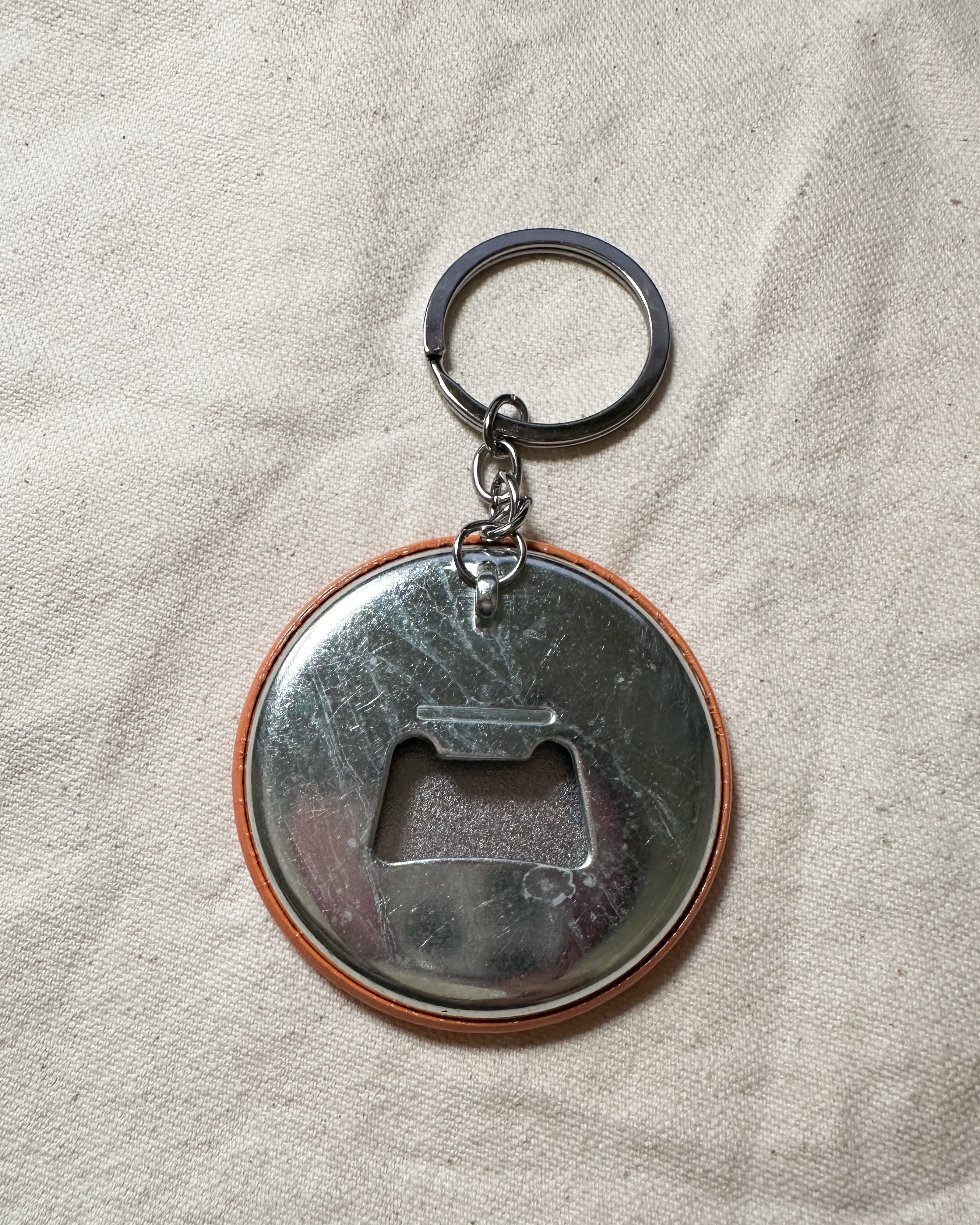 Angry Buff Bunny Bottle Opener Keychain
