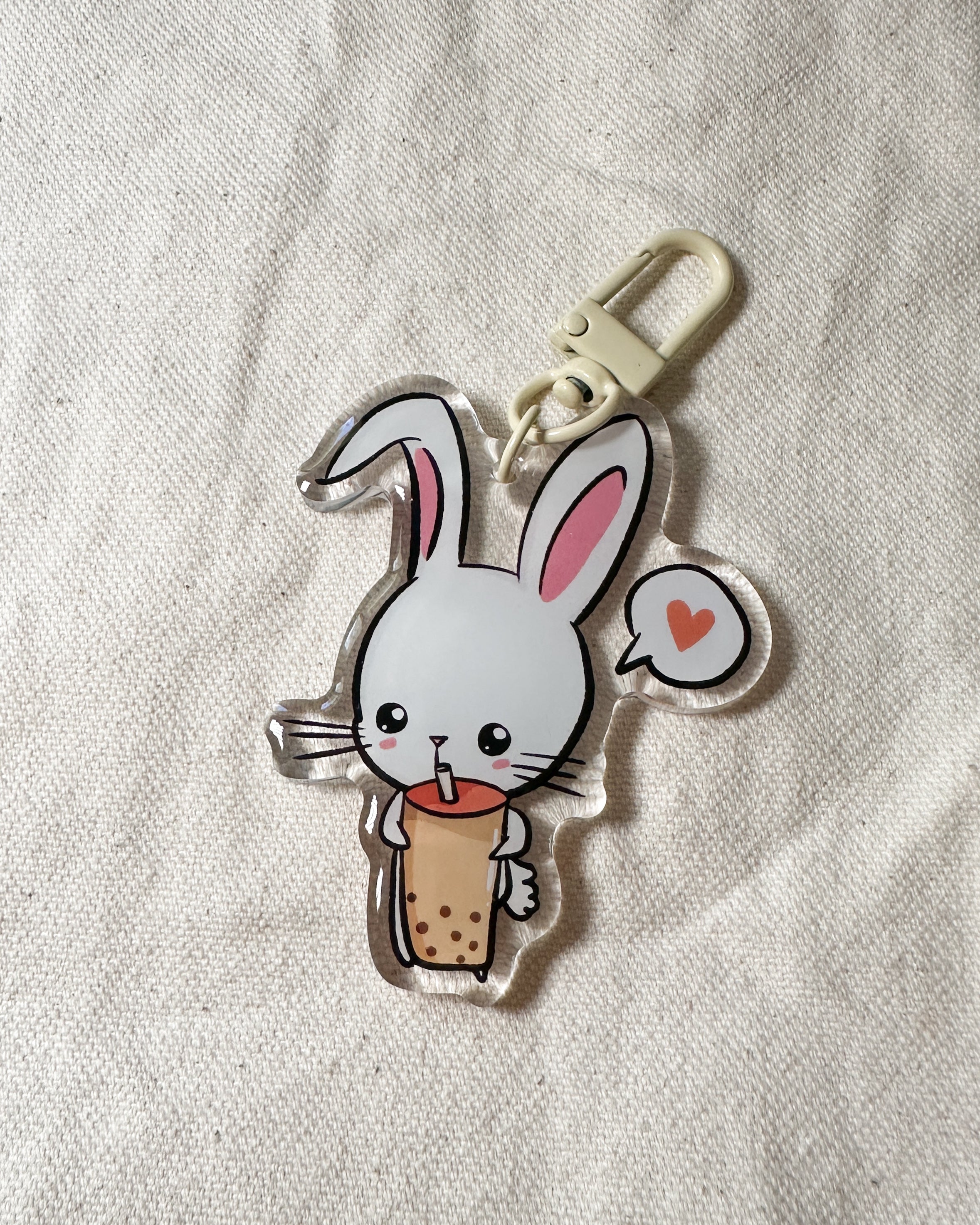 Boba Bunny Acrylic Keychain