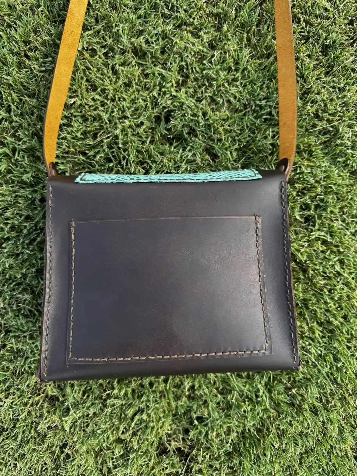 Embossed Cowhide Croc Look Leather Dorsett Purse