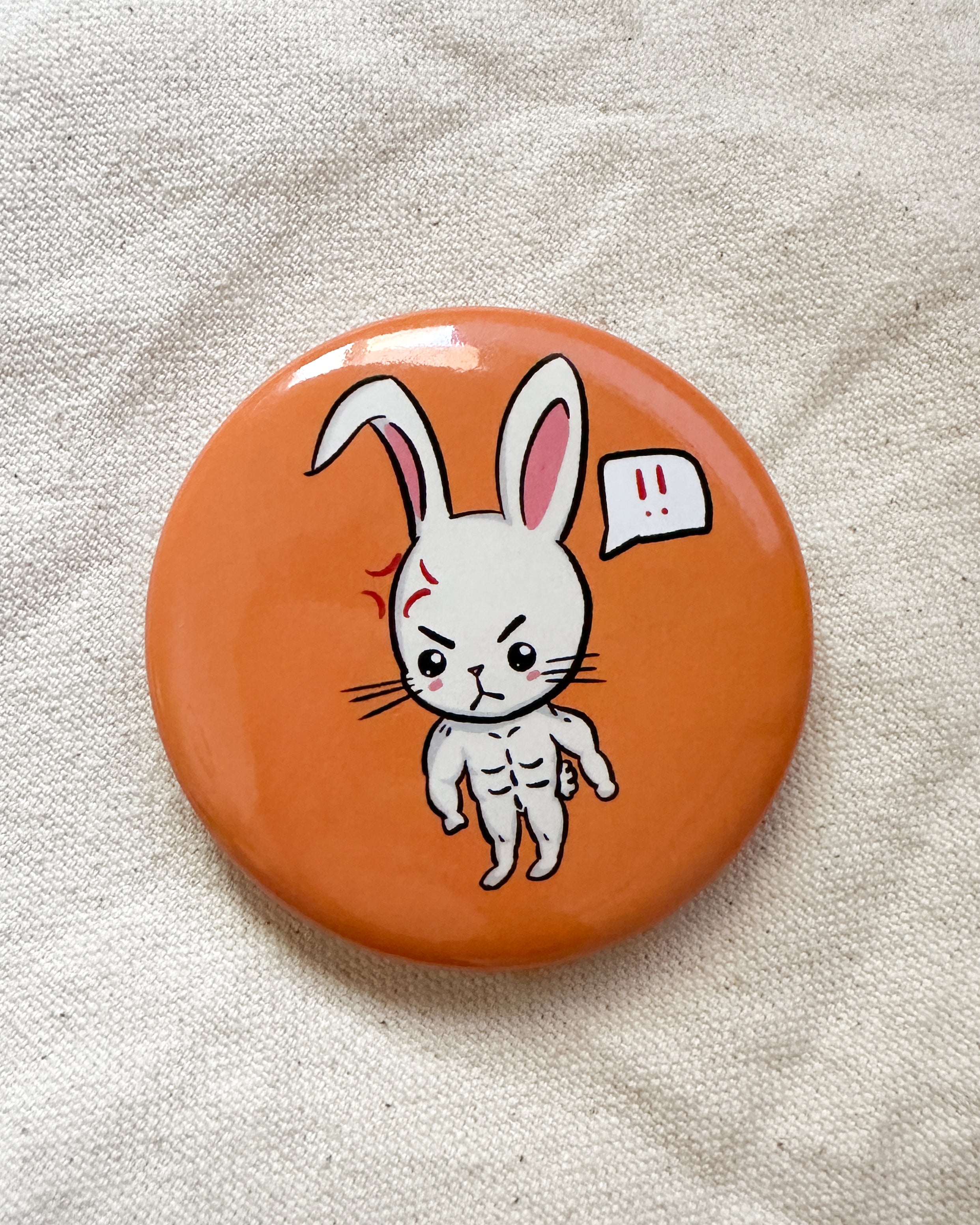 Angry Buff Bunny Magnetic Bottle Opener
