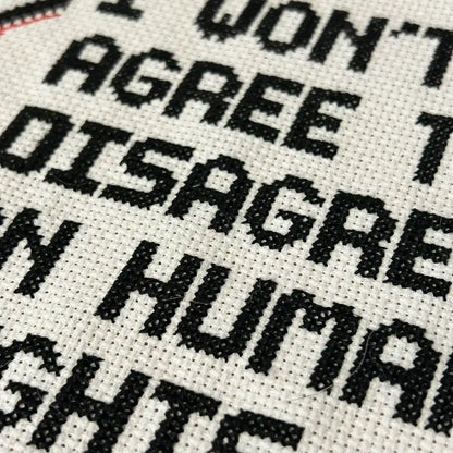 Human Rights Pride Cross Stitch Pattern - Progress Flag Version