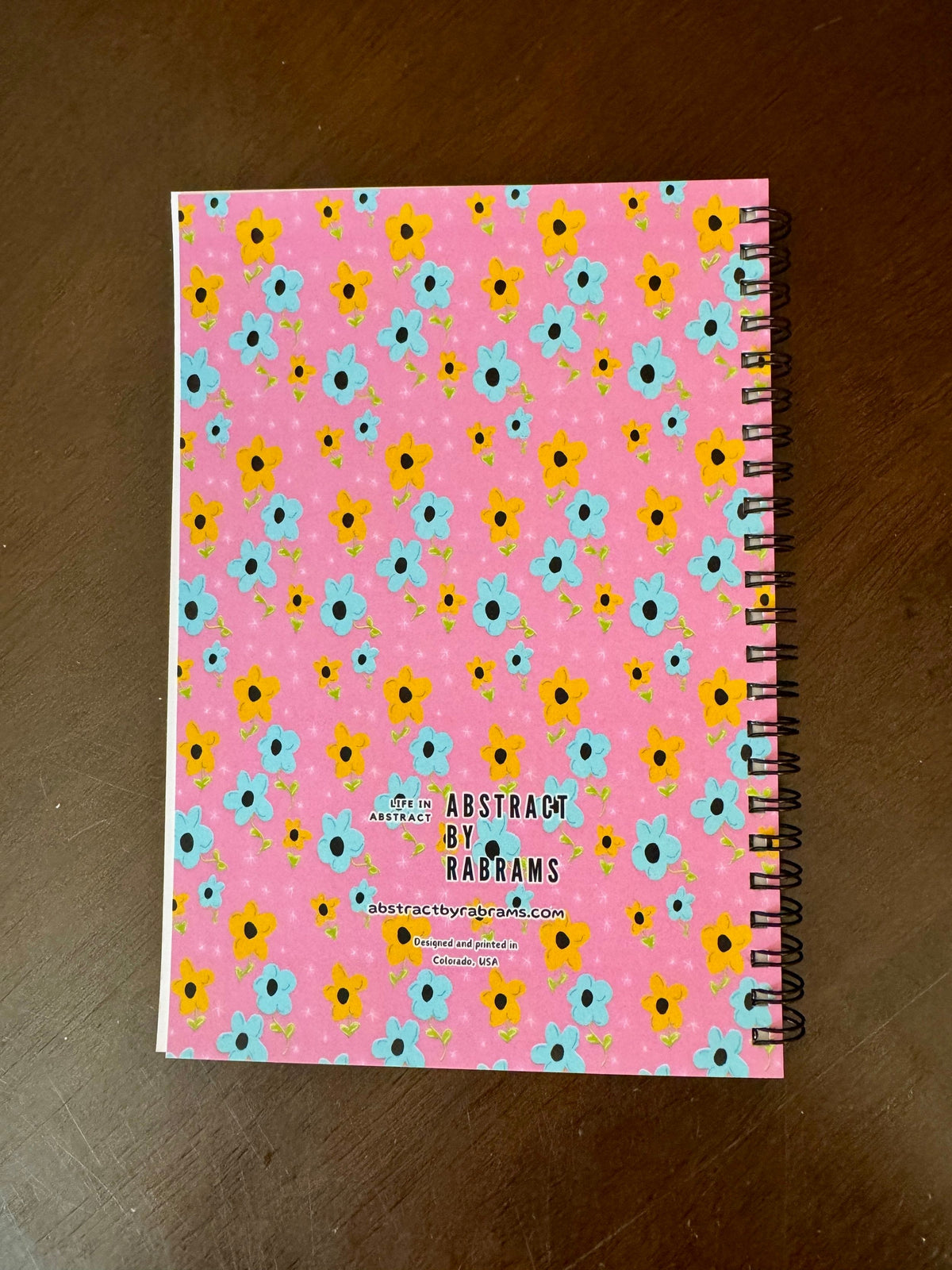 Pink, Yellow, Blue Floral Soft Touch Cover Spiral Journal -  5.5"x8"