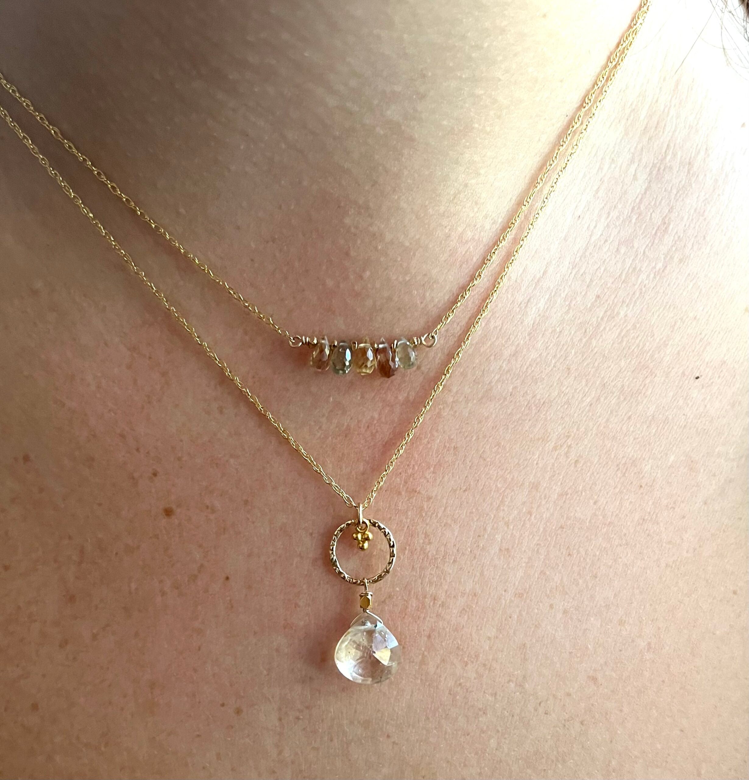 Moonstone Baby Drop Pendant