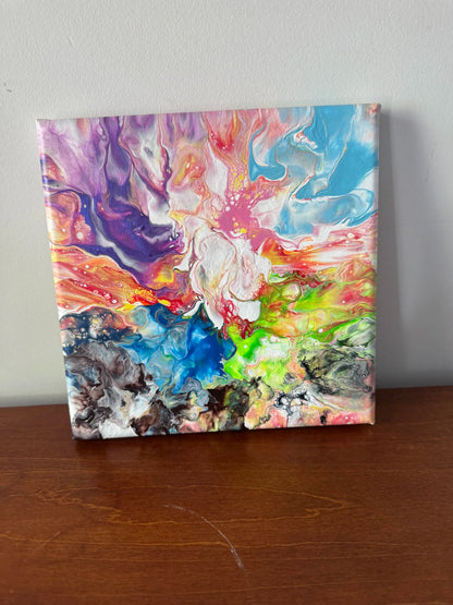 Abstract Rainbow Painting "Awesome Like You 