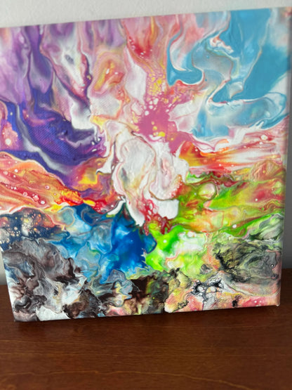 Abstract Rainbow Painting "Awesome Like You 