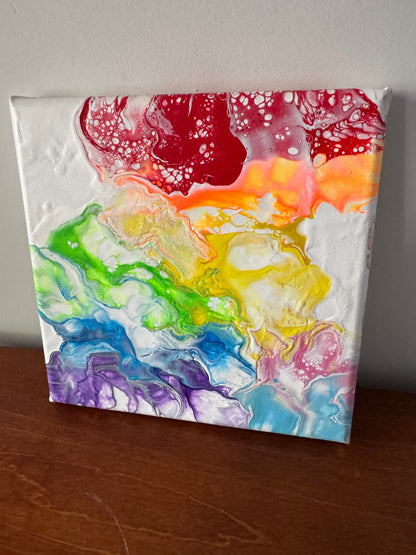 Abstract Rainbow Painting "Awesome Like You 